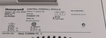 CC-PCF901 Honeywell 9포트 FTE 제어 방화벽 모듈 새상품 재고 있음