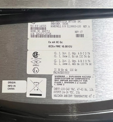 51199930-100 하니웰 메인 래크 전원 공급 래크 PLC 제어 시스템