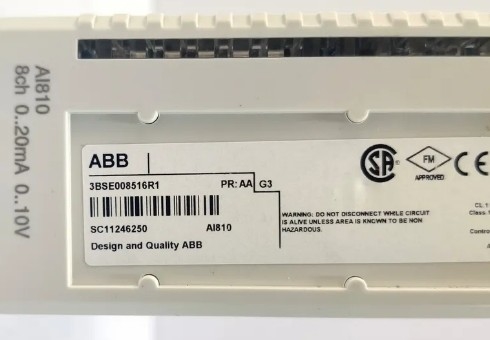ABB AI810 3BSE008516R1 아날로그 입력 모듈 8 채널 모듈 800XA PLC