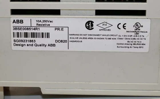 ABB DO820 3BSE008514R1 디지털 출력 모듈 리레 8 채널 PLC 모듈