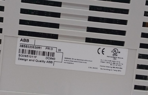 ABB DO840 3BSE020838R1 디지털 출력 모듈 24V S/R 16 채널 S800 I/O 모듈