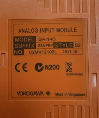 SAI143-S33 YOKOGAWA 아날로그 입력 I/O 모듈 (FIO용) 안전 제어 장치 및 안전 노드 장치