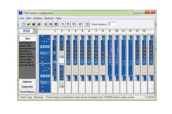 벤틀리 네바다 3500/01 시스템 시범화 및 실시간 데이터 뷰를 위한 사용자 친화적 인 인터페이스와 함께 랙 구성 소프트웨어