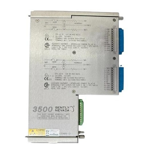 3500/42M-05-00 135489-02 벡티 네바다 I/O 모듈 내부 장벽과 내부 종료 2 X 프록스/엑셀