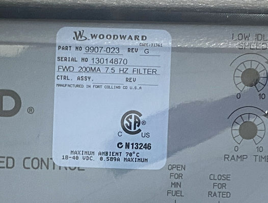 Woodward 9907-023 Forward Acting Speed Control 4–20 mA or 1–5 Vdc 2301A -40 to +158 °F